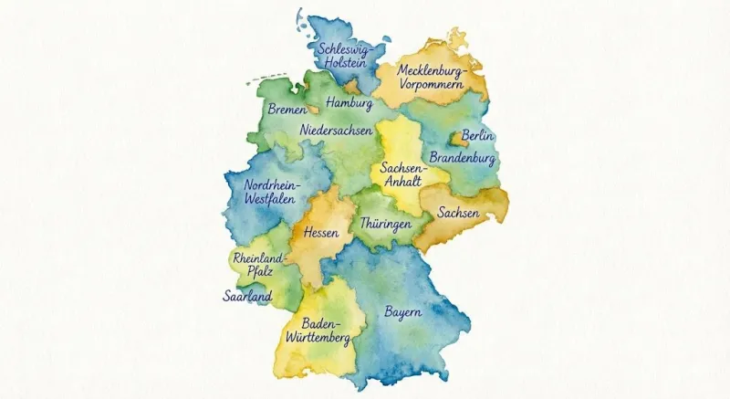 Germany Watercolor Map